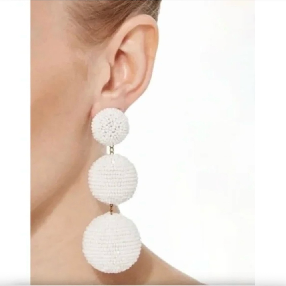 Rebecca De Ravenel Clip On Style Magnolia Earrings